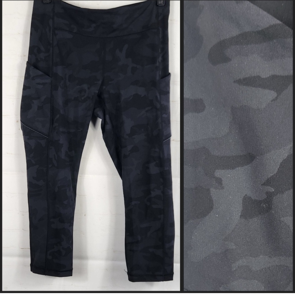 Lululemon Speed Up Crop Leggings Camo Multi Grey size 8 - Picture 3 of 15